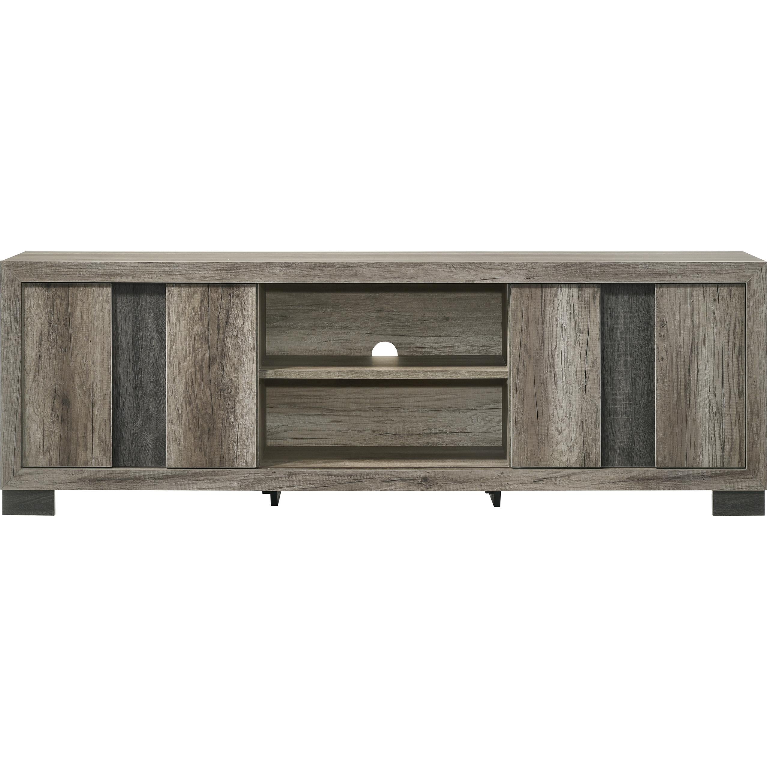 Crown Mark Rangley B6830-99 TV Stand - Grey/Brown IMAGE 1